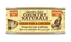Grandma Mae's Country Naturals 無穀物 深海魚雞肉醬煮配方 貓罐頭 5.5 oz