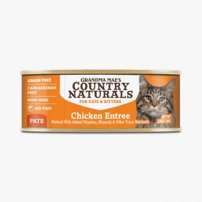 Grandma Mae's Country Naturals 貓罐 無穀物 全貓主食罐 走地雞肉泥 2.8 oz (大量購買可混合味道)