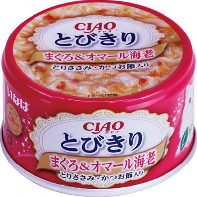 CIAO  特選吞拿魚+ 松阪牛 + 雞肉 + 白飯魚 貓罐頭