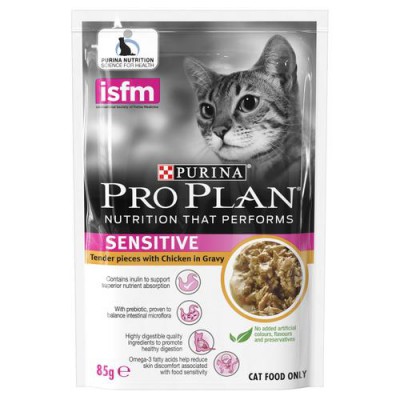 Pro Plan 貓濕糧 - 敏感配方 85g (醬汁雞肉)