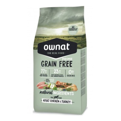 OWNAT Prime 無穀物 犬糧-成年 (腸胃保健配) 走地雞+火雞 3kg / 12kg