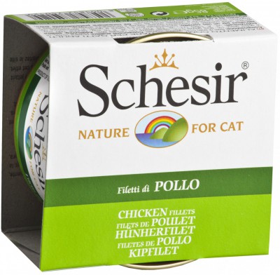 Schesir 啫喱系列 全天然雞肉絲飯貓罐頭 85g