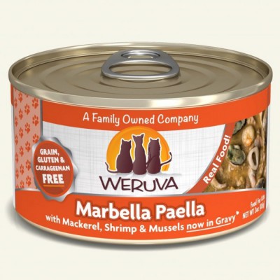 WERUVA 異國風情系列無穀貓糧罐頭 - 鯖魚片、魷魚圈、海蝦、青口 5.5oz