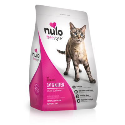 Nulo Freestyle 貓糧 無穀物高肉乾糧 (雞、鱈魚) (幼及成貓配方) 2.3kg / 5.5kg